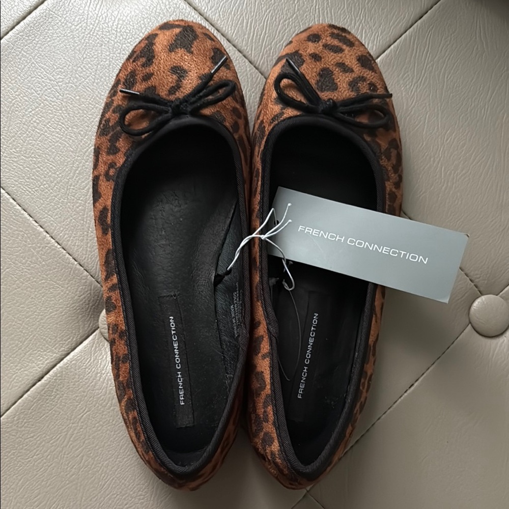 French Connection Animal Print Flats